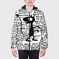 Куртка с капюшоном мужская Люси, цвет: 3D-черный — фото 2