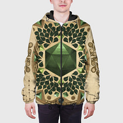 Куртка с капюшоном мужская DnD Dices: Pattern, цвет: 3D-черный — фото 2