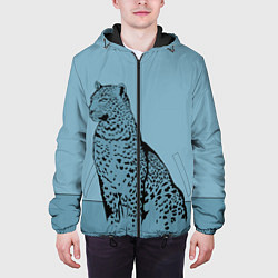 Куртка с капюшоном мужская Леопард, цвет: 3D-черный — фото 2