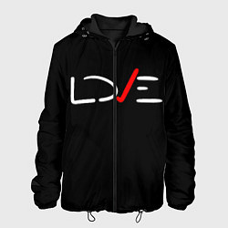 Куртка с капюшоном мужская Love, цвет: 3D-черный