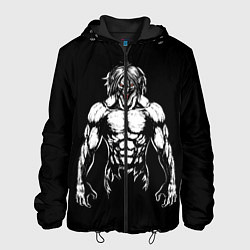 Куртка с капюшоном мужская Атака Титанов, цвет: 3D-черный