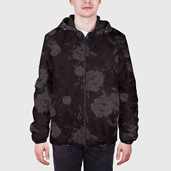 Куртка с капюшоном мужская Flowers girl низ, цвет: 3D-черный — фото 2
