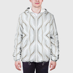 Куртка с капюшоном мужская Вязанка, цвет: 3D-белый — фото 2