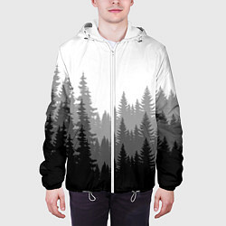 Куртка с капюшоном мужская Темный Лес, цвет: 3D-белый — фото 2