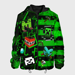 Куртка с капюшоном мужская Minecraft Майнкрафт, цвет: 3D-черный