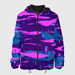 Куртка с капюшоном мужская CYBERSTYLE NEON CAMOUFLAGE, цвет: 3D-черный