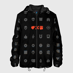 Куртка с капюшоном мужская Любовь, смерть и роботы, цвет: 3D-черный