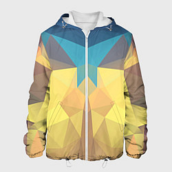 Куртка с капюшоном мужская Абстрактная Геометрия, цвет: 3D-белый