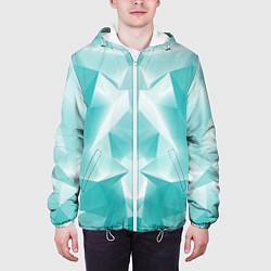 Куртка с капюшоном мужская Геометрическая Абстракция, цвет: 3D-белый — фото 2