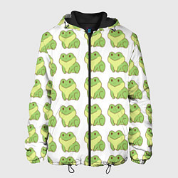 Куртка с капюшоном мужская Лягушки, цвет: 3D-черный