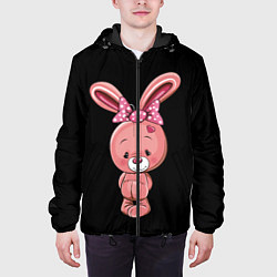 Куртка с капюшоном мужская ЗАЙЧИК, цвет: 3D-черный — фото 2
