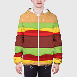 Куртка с капюшоном мужская Бургер, цвет: 3D-белый — фото 2