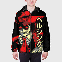 Куртка с капюшоном мужская Хеллсинг, цвет: 3D-черный — фото 2