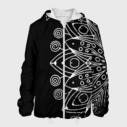 Куртка с капюшоном мужская Mandala, цвет: 3D-белый