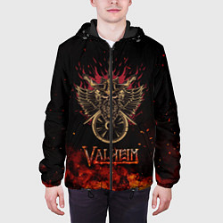 Куртка с капюшоном мужская Valheim символ черепа, цвет: 3D-черный — фото 2