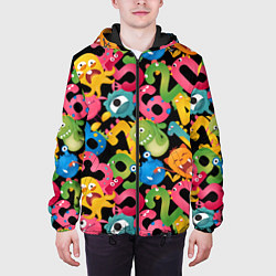 Куртка с капюшоном мужская Monstry с цифрами, цвет: 3D-черный — фото 2