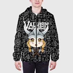 Куртка с капюшоном мужская Valheim Girl, цвет: 3D-черный — фото 2