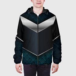Куртка с капюшоном мужская 3D dark metal, цвет: 3D-черный — фото 2