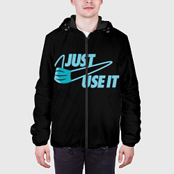 Куртка с капюшоном мужская Just Use It, цвет: 3D-черный — фото 2