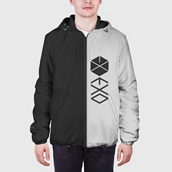 Куртка с капюшоном мужская EXO, цвет: 3D-черный — фото 2
