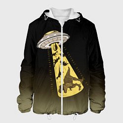 Мужская куртка НЛО похищает динозавров