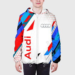 Куртка с капюшоном мужская AUDI АУДИ SPORT, цвет: 3D-белый — фото 2