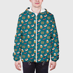 Куртка с капюшоном мужская Узор для Октоберфеста, цвет: 3D-белый — фото 2