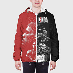 Куртка с капюшоном мужская NBA, цвет: 3D-белый — фото 2