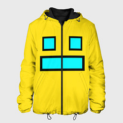 Куртка с капюшоном мужская Geometry Dash: Smile, цвет: 3D-черный