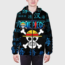 Куртка с капюшоном мужская ONE PIECE ВАН ПИС ИЕРОГЛИФ, цвет: 3D-черный — фото 2