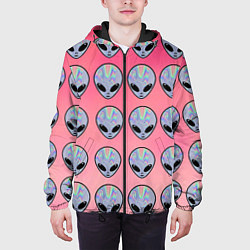 Куртка с капюшоном мужская Гламурные пришельцы, цвет: 3D-черный — фото 2