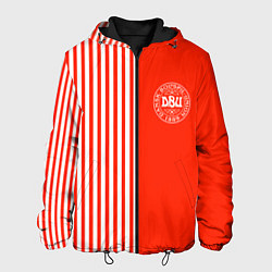 Куртка с капюшоном мужская Сборная Дании, цвет: 3D-черный