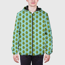 Куртка с капюшоном мужская Авокадики, цвет: 3D-черный — фото 2