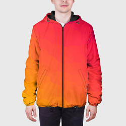 Куртка с капюшоном мужская Градиент заря, цвет: 3D-черный — фото 2