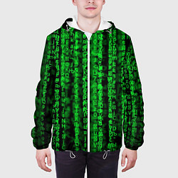 Куртка с капюшоном мужская Программная ошибка Баг 3D, цвет: 3D-белый — фото 2