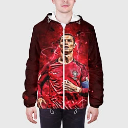Куртка с капюшоном мужская Cristiano Ronaldo Portugal, цвет: 3D-белый — фото 2