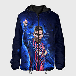 Куртка с капюшоном мужская Lionel Messi Barcelona 10, цвет: 3D-черный