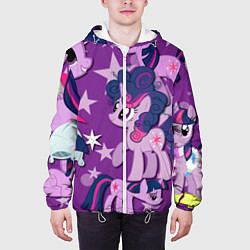 Куртка с капюшоном мужская Twilight Sparkle, цвет: 3D-белый — фото 2