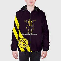 Куртка с капюшоном мужская Холанд Боруссия, цвет: 3D-черный — фото 2