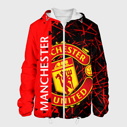 Куртка с капюшоном мужская МАНЧЕСТЕР MANCHESTER UNITED, цвет: 3D-белый