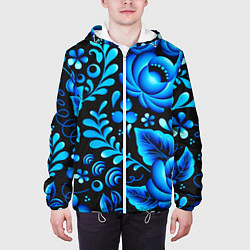 Куртка с капюшоном мужская Гжель, цвет: 3D-белый — фото 2