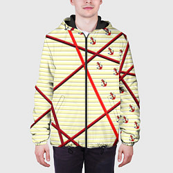 Куртка с капюшоном мужская Якоря, цвет: 3D-черный — фото 2