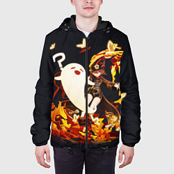 Куртка с капюшоном мужская GENSHIN IMPACT HU TAO, цвет: 3D-черный — фото 2