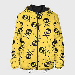 Куртка с капюшоном мужская Череповый фон Черепа, цвет: 3D-черный