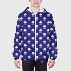 Куртка с капюшоном мужская Осьминоги, цвет: 3D-белый — фото 2