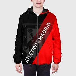 Куртка с капюшоном мужская АТЛЕТИКО МАДРИД ATLETICO, цвет: 3D-черный — фото 2