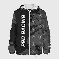 Куртка с капюшоном мужская Мерседес - Racing Паттерн, цвет: 3D-белый