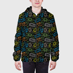 Куртка с капюшоном мужская Геймер, цвет: 3D-черный — фото 2