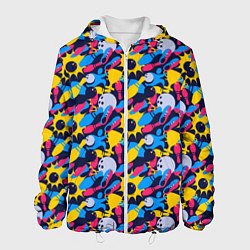 Куртка с капюшоном мужская Боулинг, цвет: 3D-белый