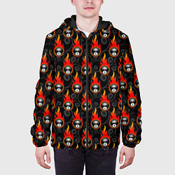Куртка с капюшоном мужская Бильярдист, цвет: 3D-черный — фото 2